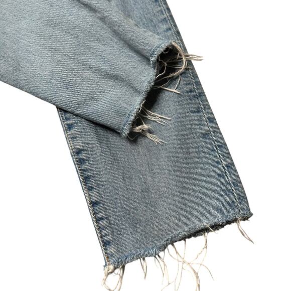 LEVIS Wedgie Icon Fit Ankle Jeans Women's Size 26 Frayed Edges Button Fly - Picture 4 of 8